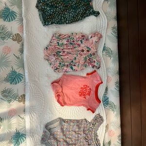 Set of 19 Onesies in Various Colors / 1 swim top